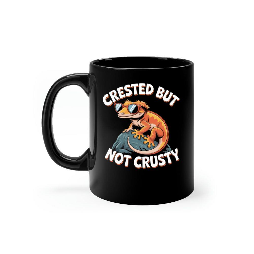 Crested But Not Crusty Lizard Retro Funny Graphic Mug