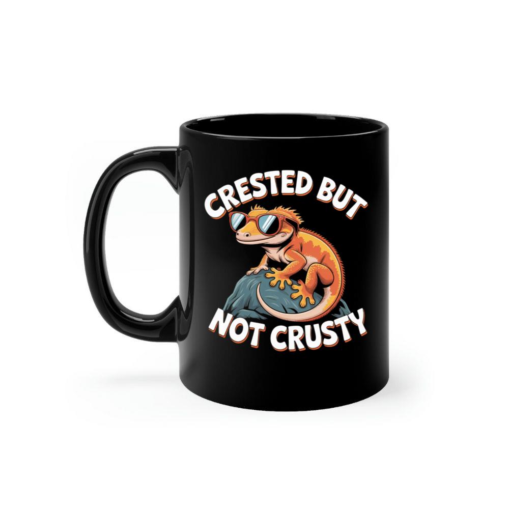 Crested But Not Crusty Lizard Retro Funny Graphic Mug