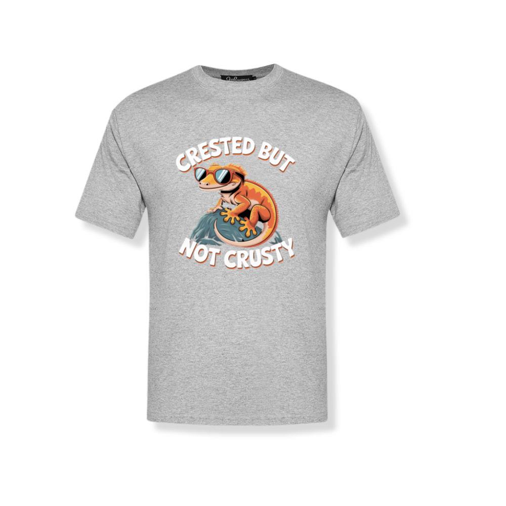 Crested But Not Crusty Lizard Retro Funny Graphic T-Shirt 3