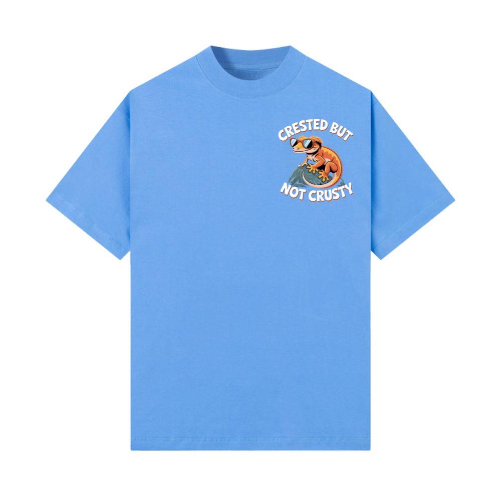 Crested But Not Crusty Lizard Retro Funny Graphic T-Shirt - Image 3