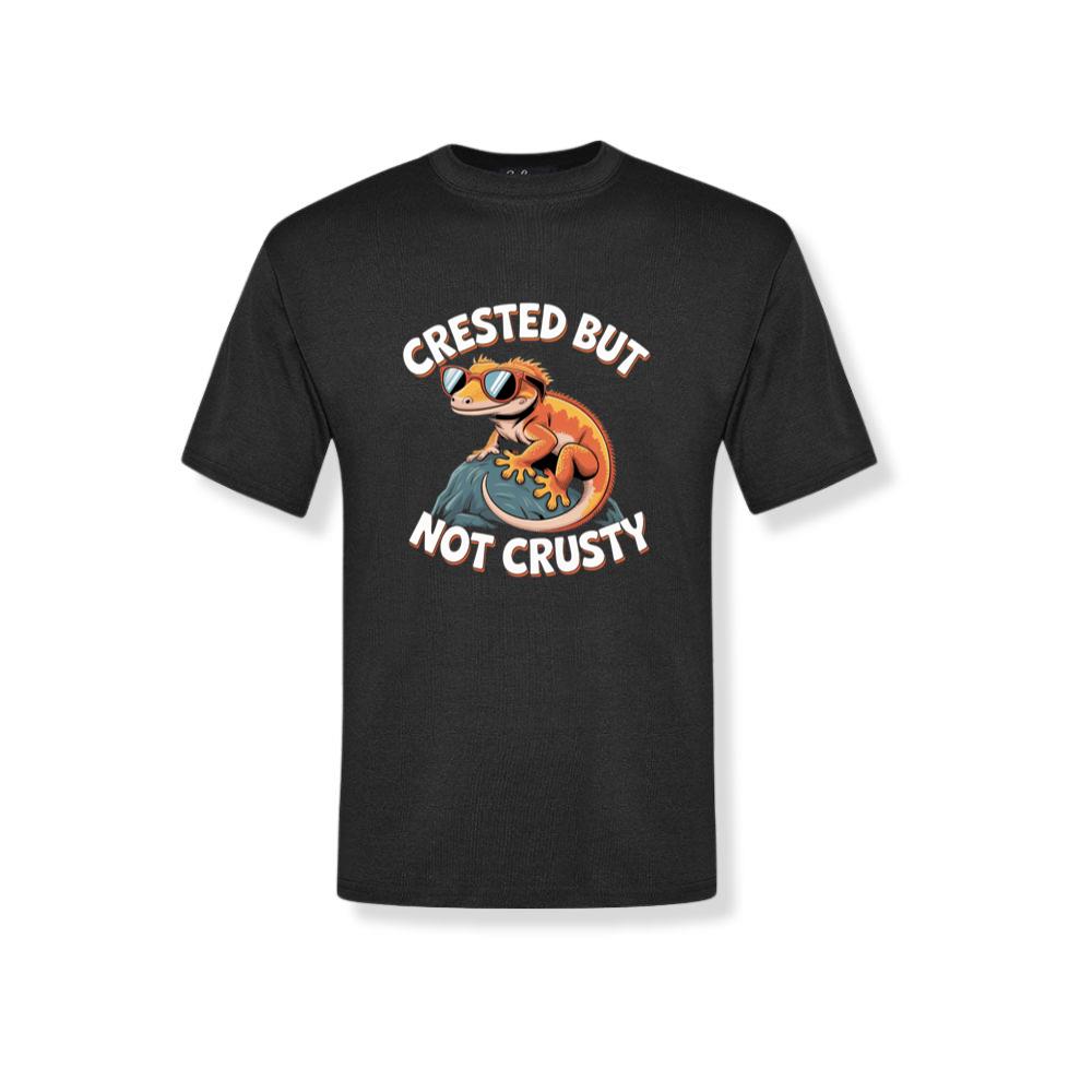 Crested But Not Crusty Lizard Retro Funny Graphic T-Shirt
