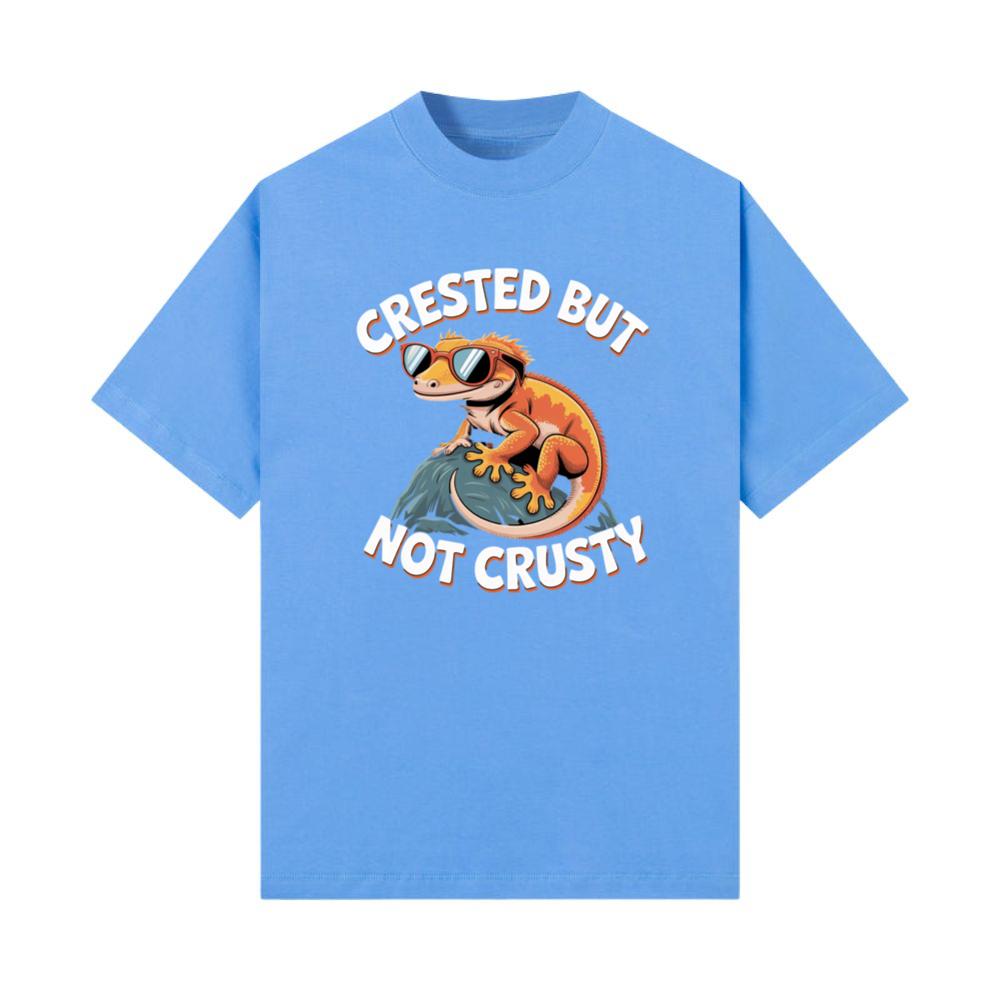 Crested But Not Crusty Lizard Retro Funny Graphic T-Shirts