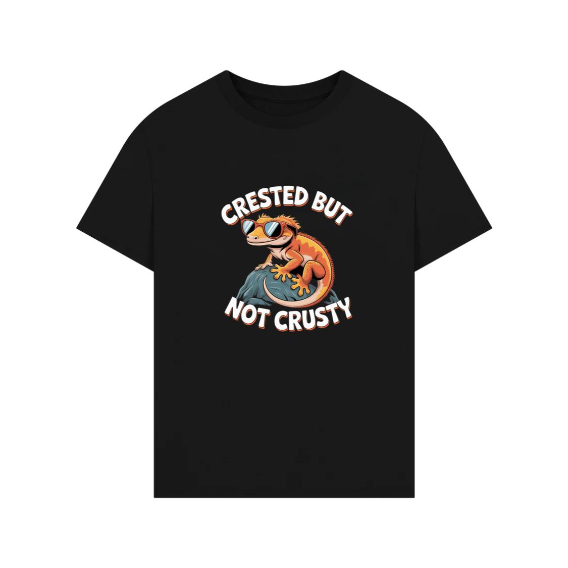 Crested But Not Crusty Lizard Retro Funny Graphic T-Shirts