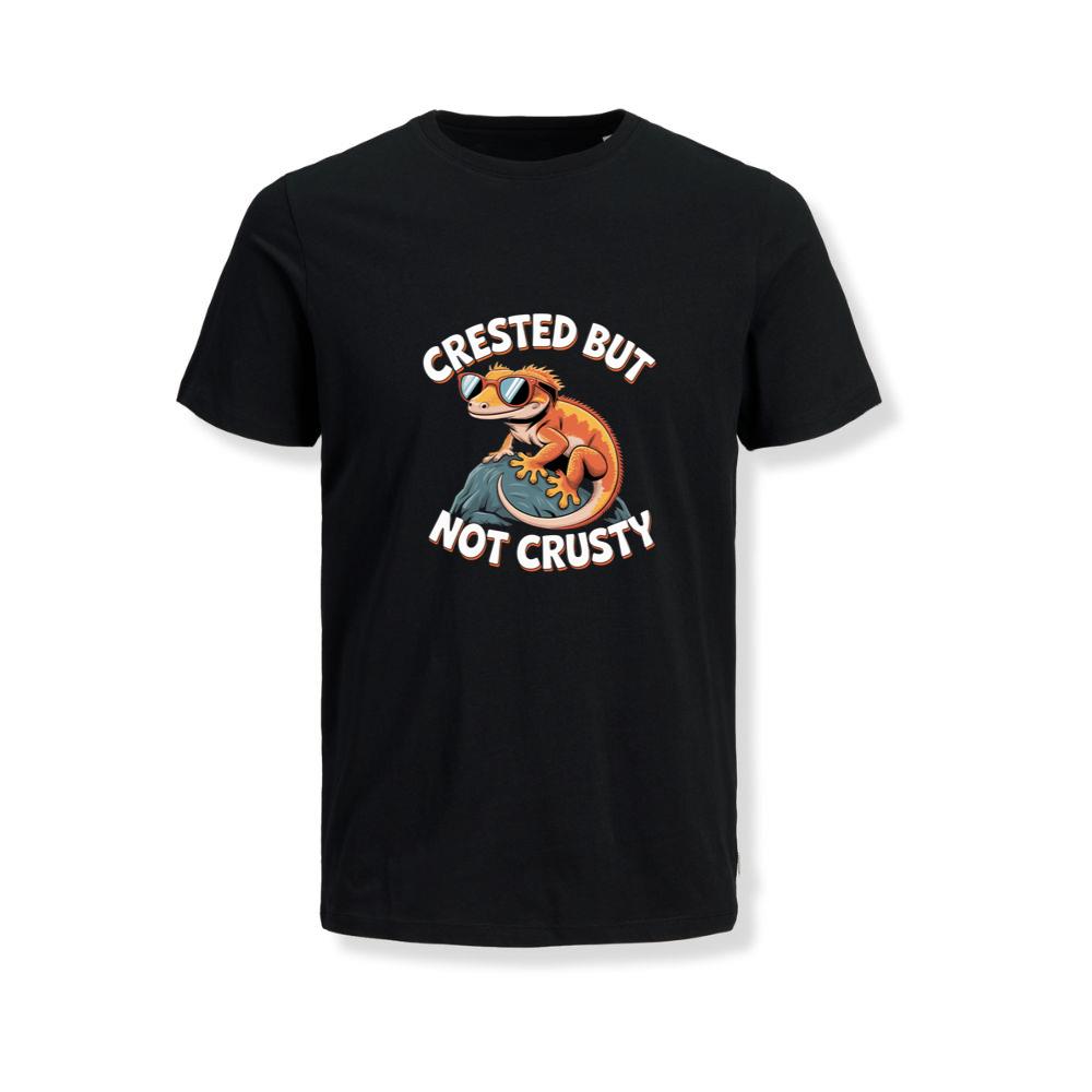 Crested But Not Crusty Lizard Retro Funny Graphic T-Shirts