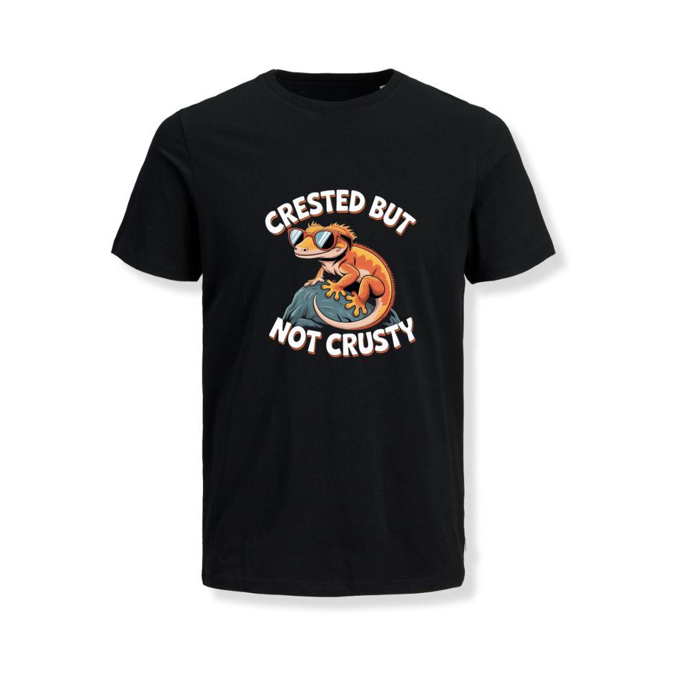 Crested But Not Crusty Lizard Retro Funny Graphic T-Shirts