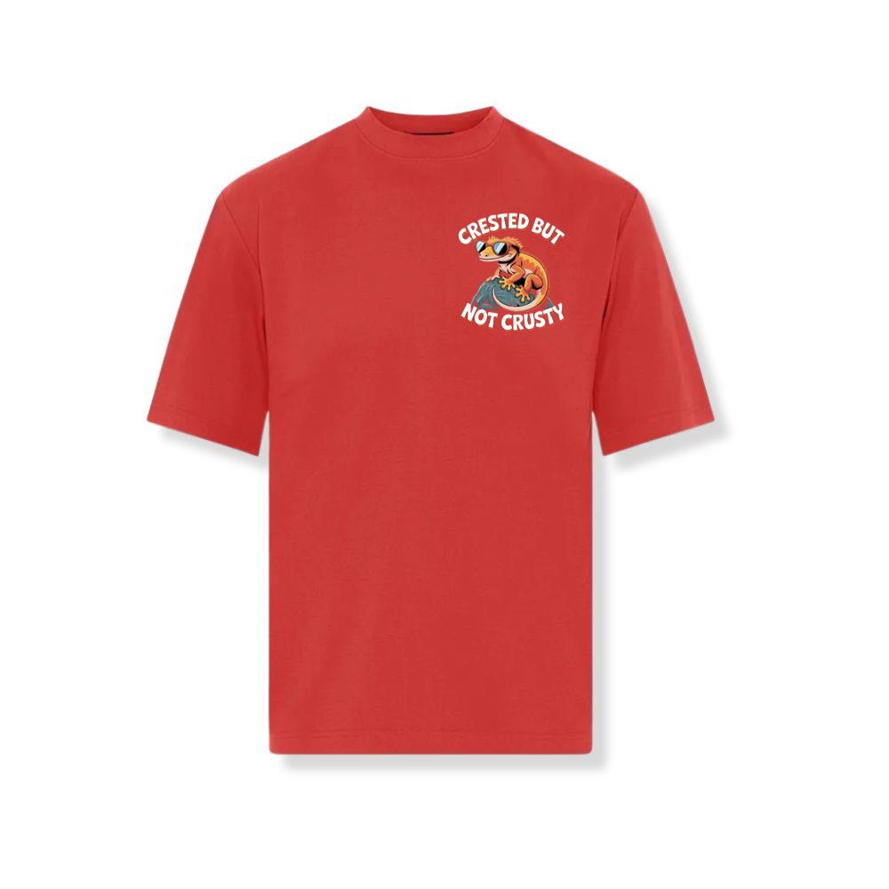 Crested But Not Crusty Lizard Retro Funny Graphic T-Shirts - Image 3
