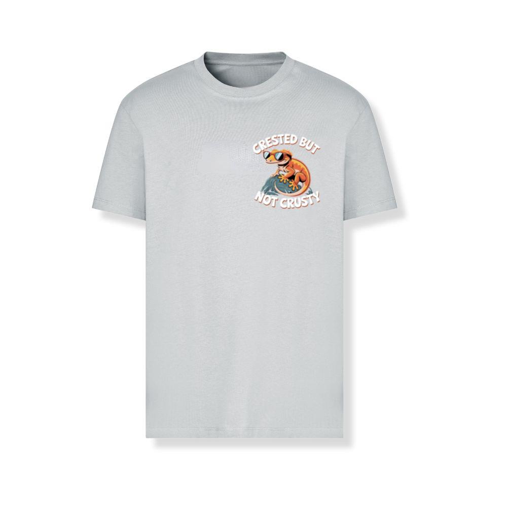 Crested But Not Crusty Lizard Retro Funny Graphic T-Shirts - Image 3