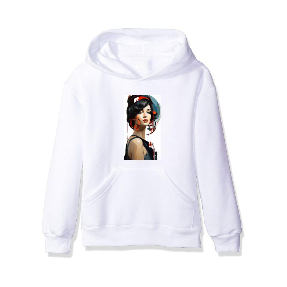 Crimson and Cobalt Woma Hoodies