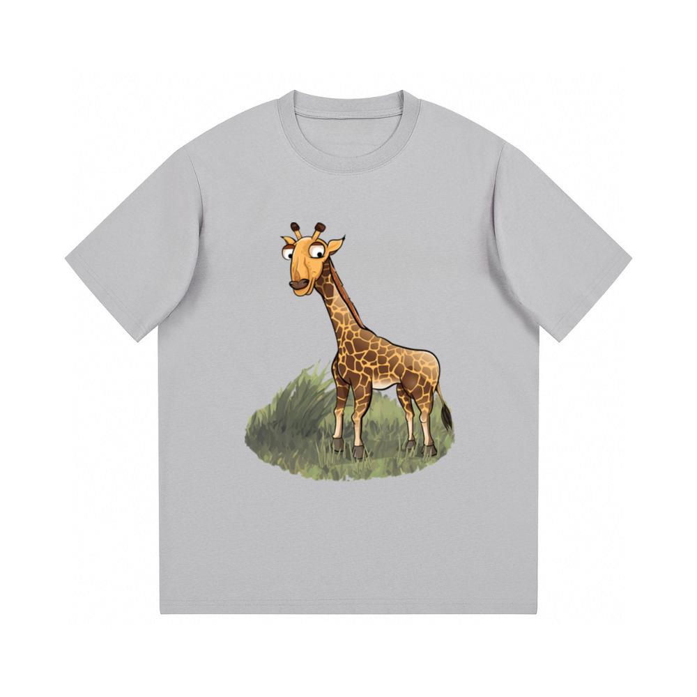 Curious Cartoon Giraffe TShirts Teeclips