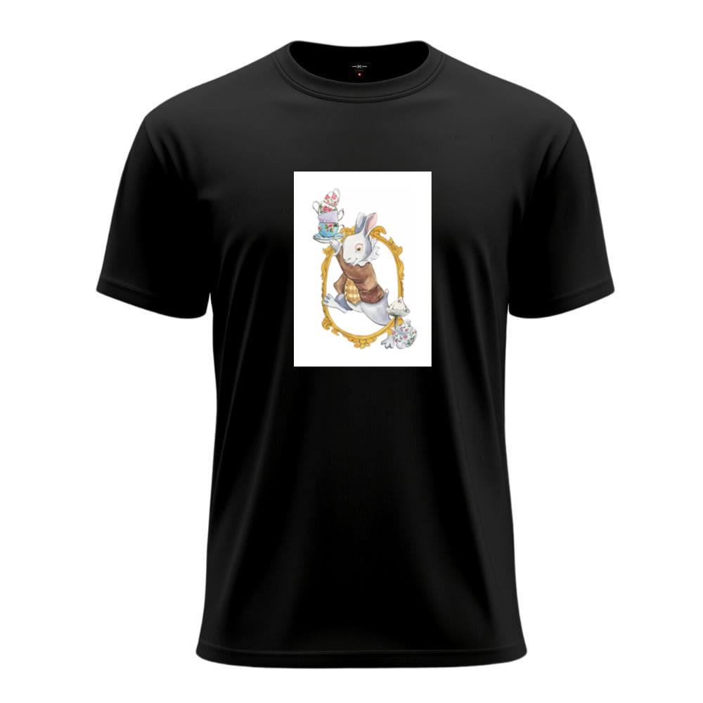 Curious Rabbit from Alice's Adventures T-Shirts