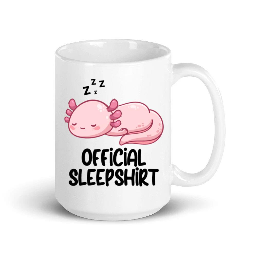 Cute Axolotl Sleeping Official Sleep Shirt Mug