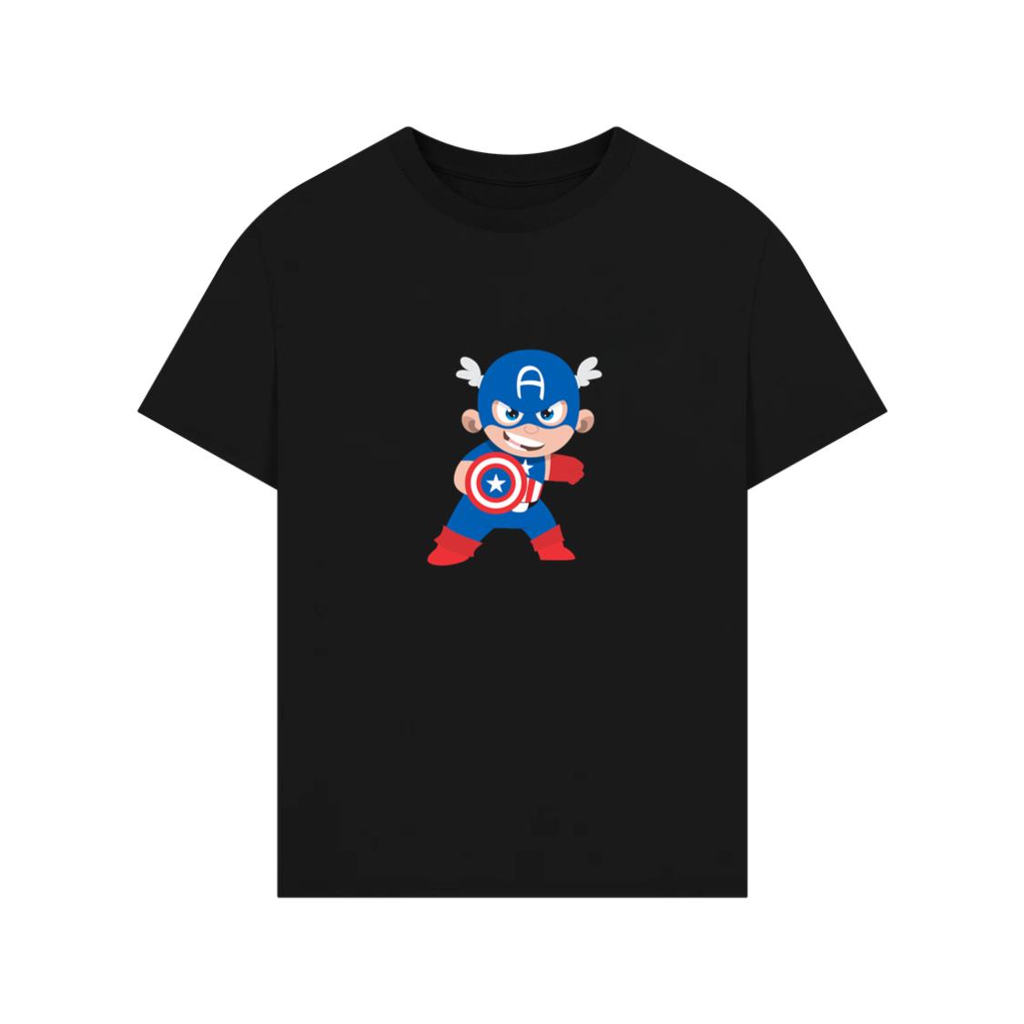Cute Baby Captain America Pose T-Shirt