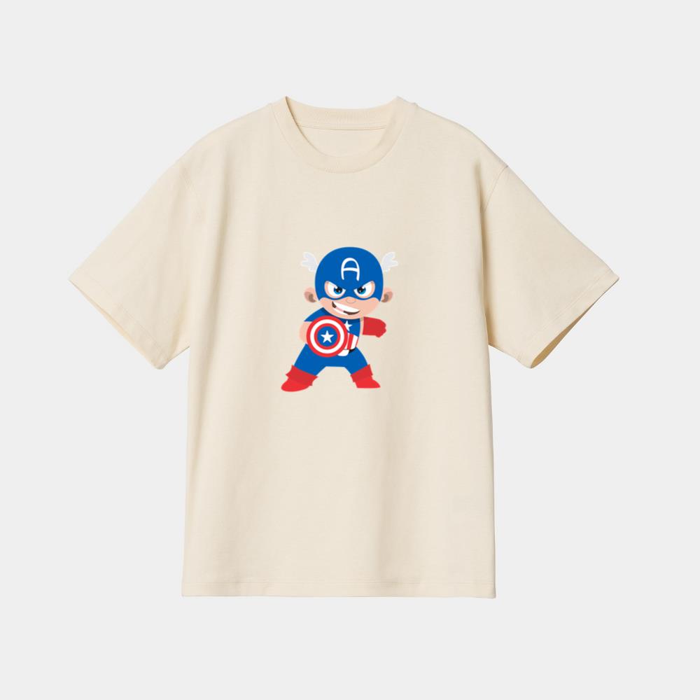 Cute Baby Captain America Pose T-Shirt - Image 4