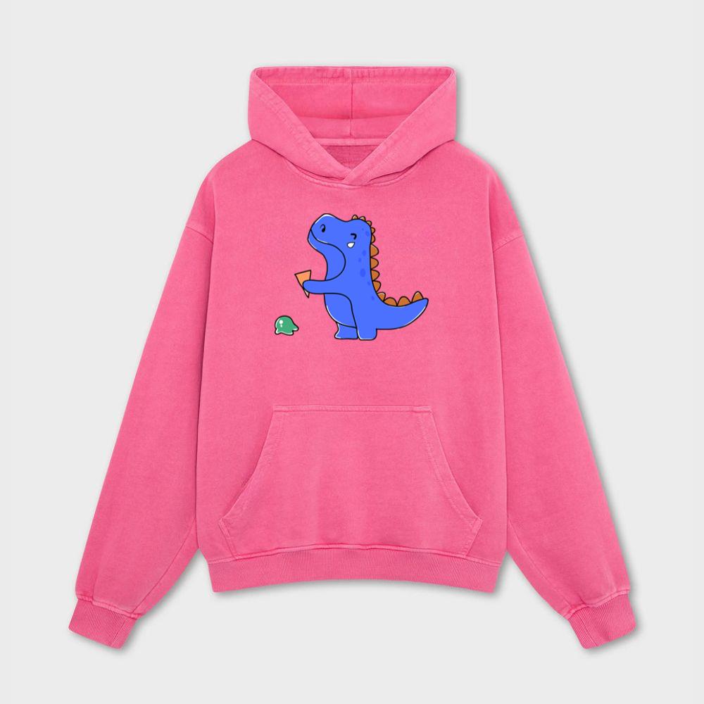 Cute Blue Dino Snack Hoodies