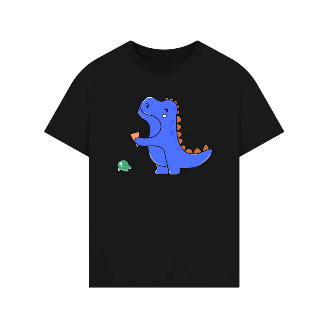 Cute Blue Dino Snack T-Shirt