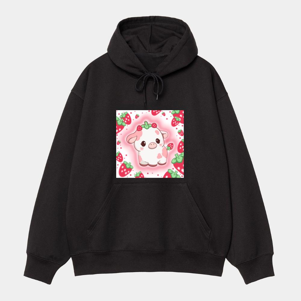 Cute Bovine Berry Tee Hoodie