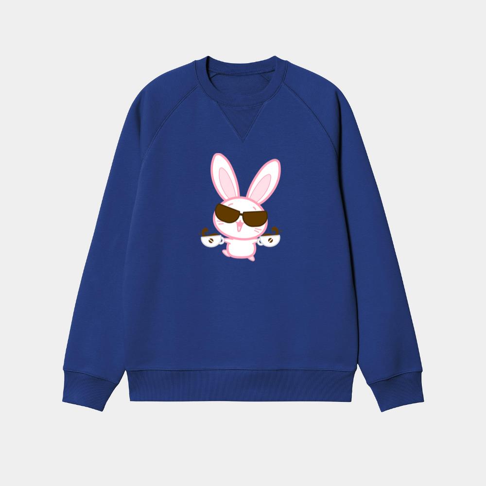 Cute Bunny With Coffee Cups Sweatshirt