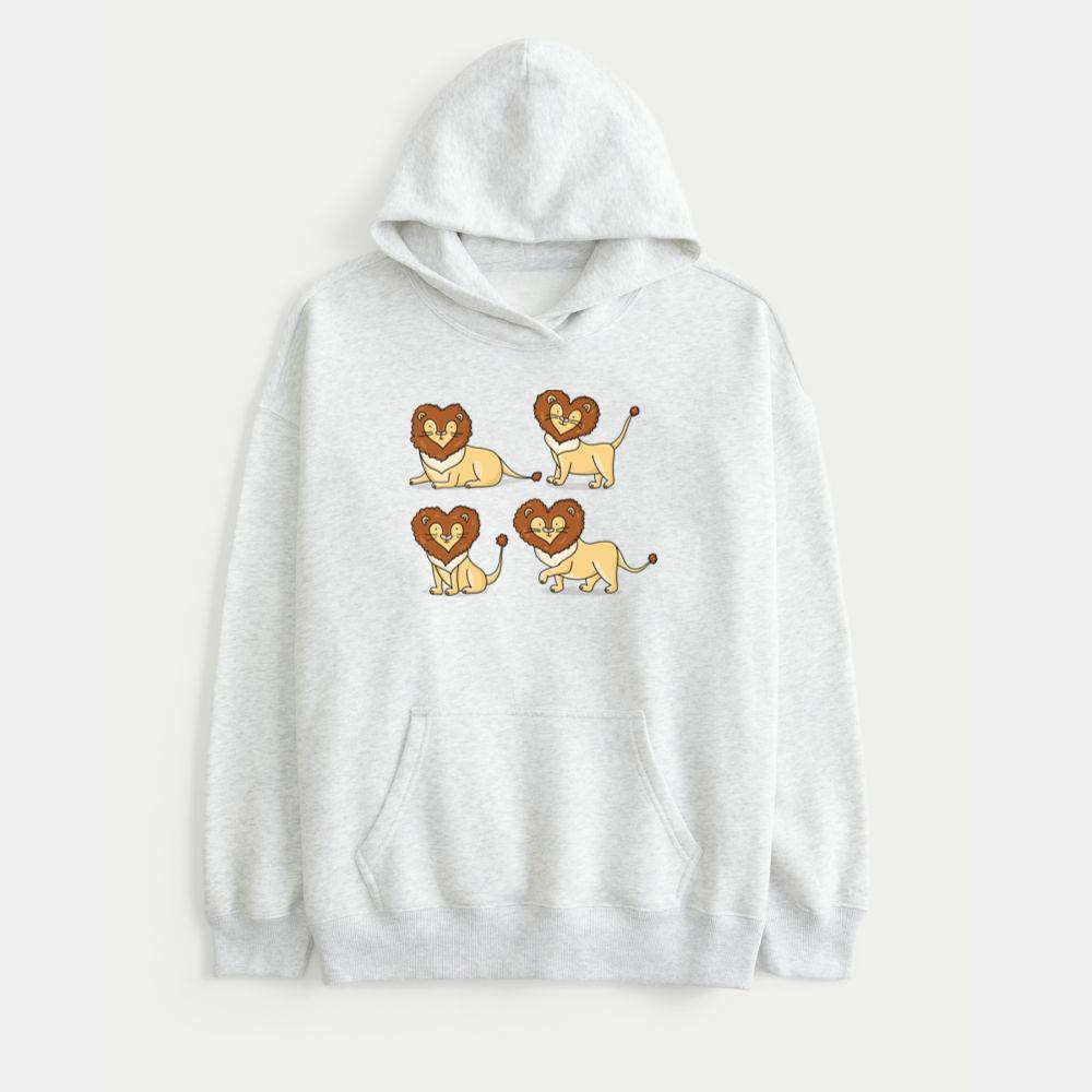 Cute Cartoon Lions Set Hoodie