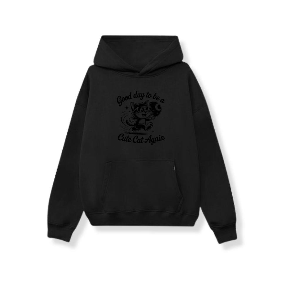 Cute Cat Again Retro Vintage Funny Graphic Hoodie