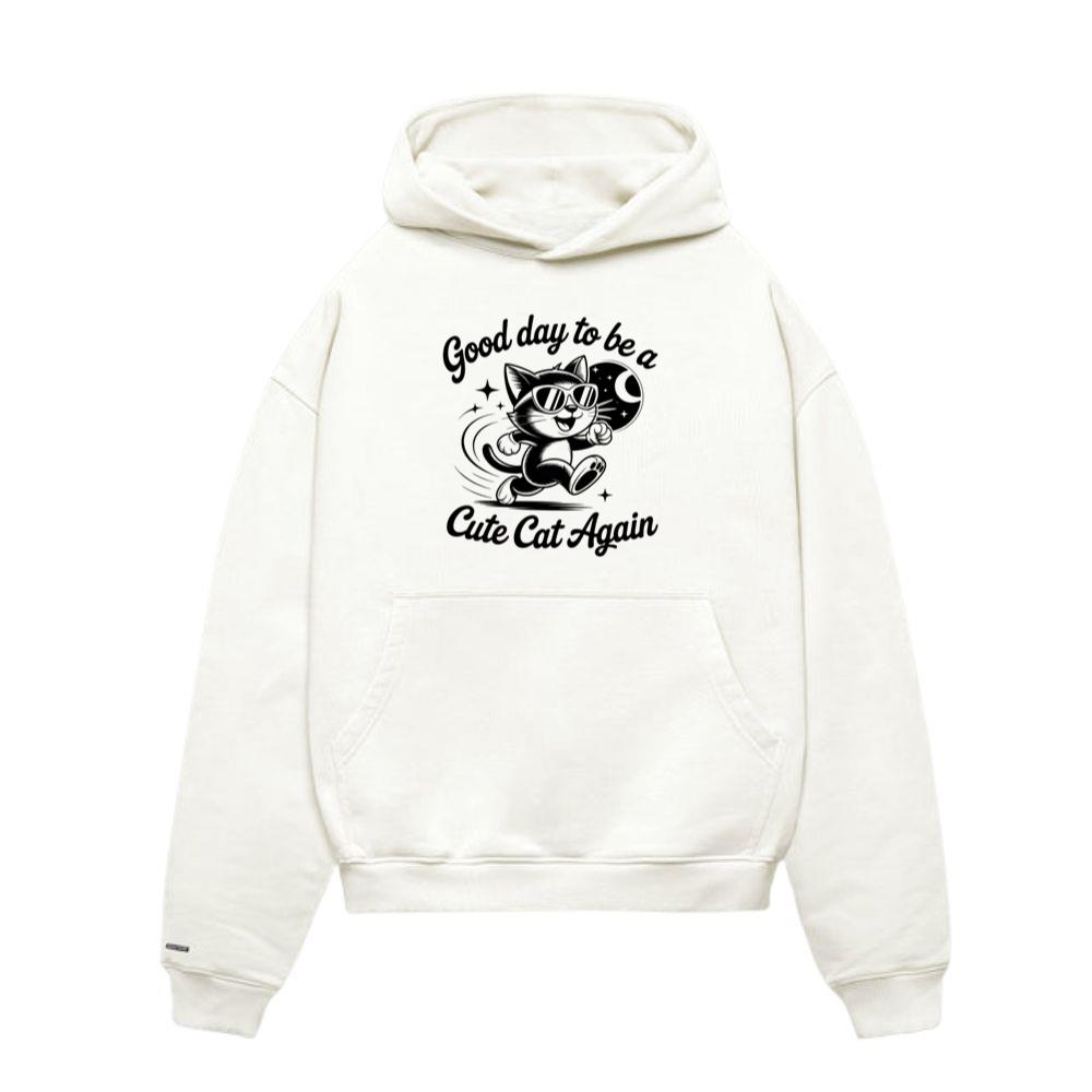 Cute Cat Again Retro Vintage Funny Graphic Hoodie