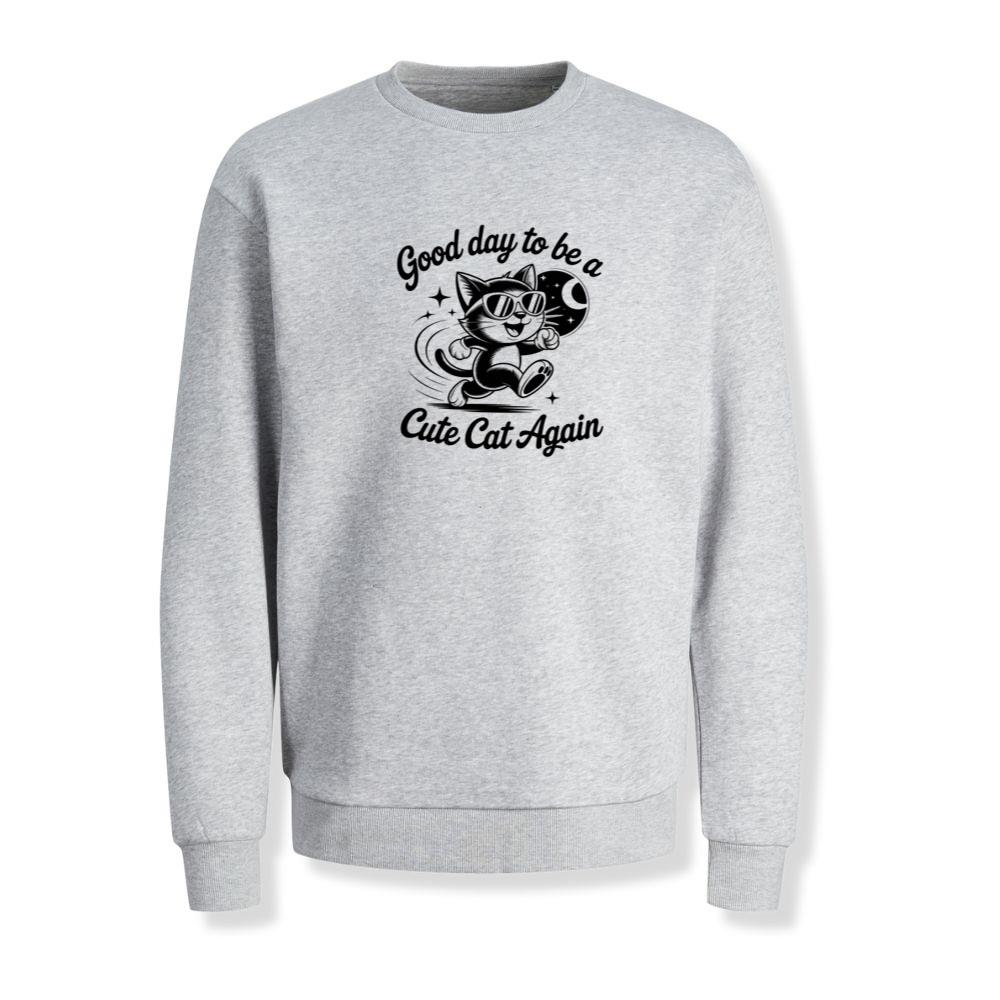Cute Cat Again Retro Vintage Funny Graphic Sweatshirt