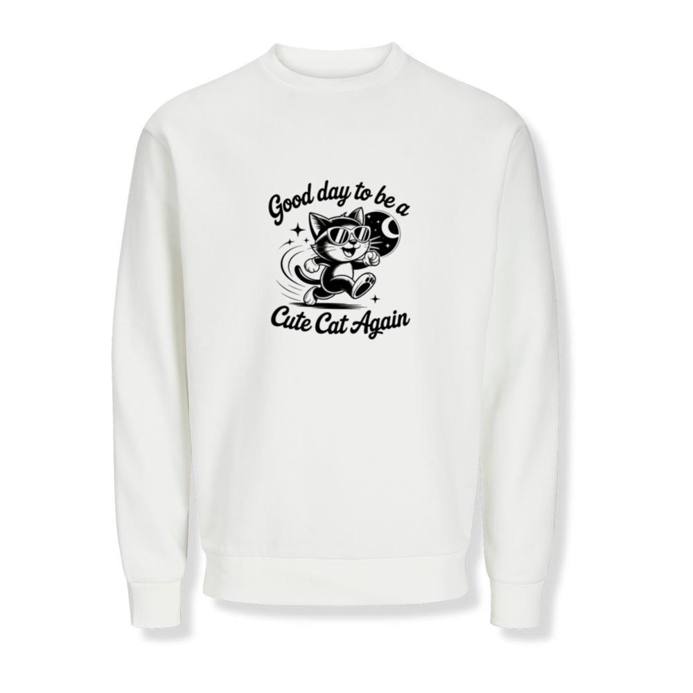 Cute Cat Again Retro Vintage Funny Graphic Sweatshirts