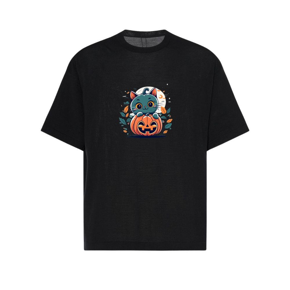 Cute Cat Halloween Pumpkin TShirts Shopolaty