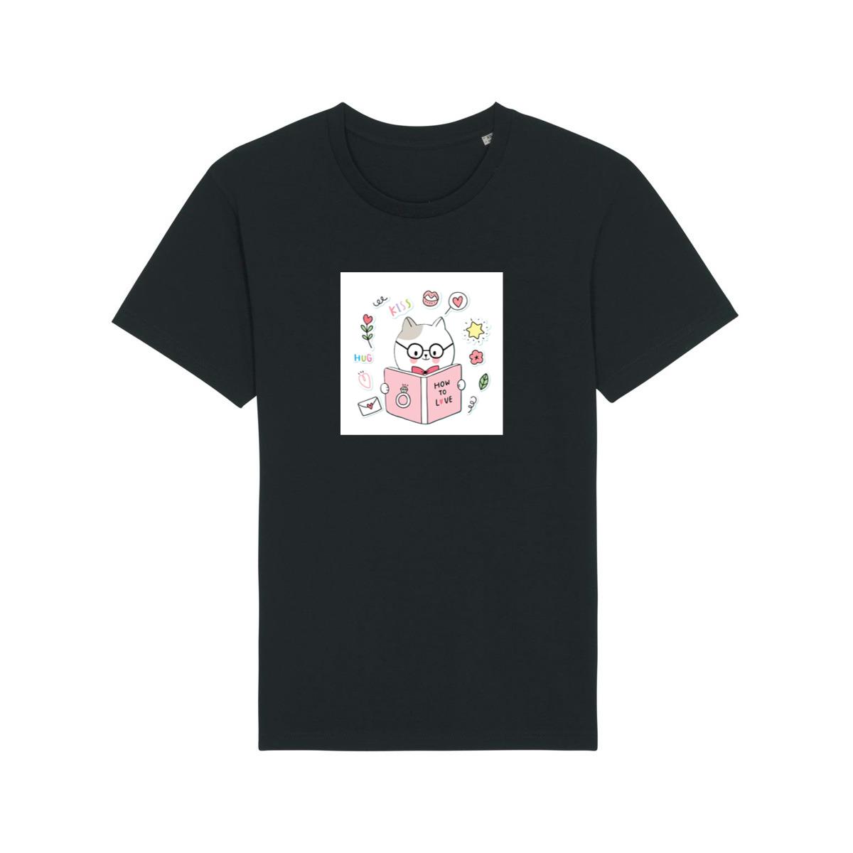 Cute Cat with Love Book T-Shirts