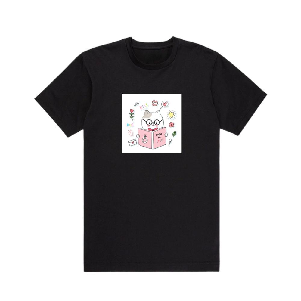Cute Cat with Love Book T-Shirts