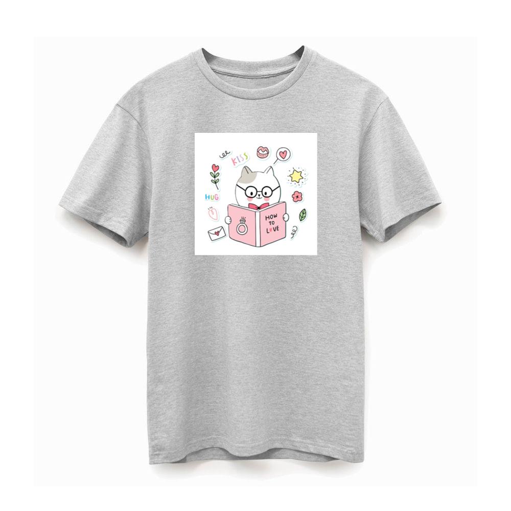 Cute Cat with Love Book T-Shirts