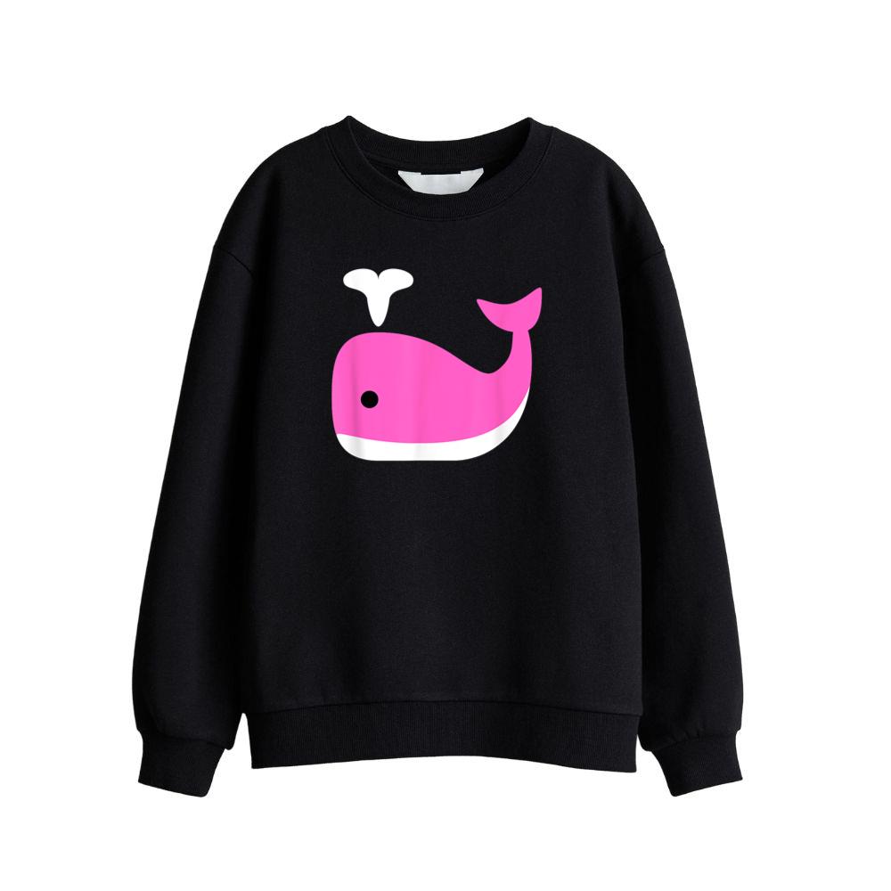 Cute Colorful Pink Whale T-Shirt Sweatshirt