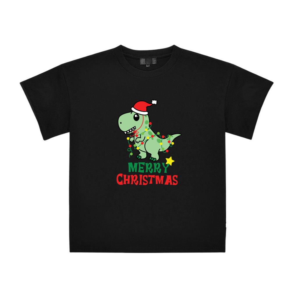 Cute Dinosaur With Lights Merry Christmas Unisex Top T-Shirts