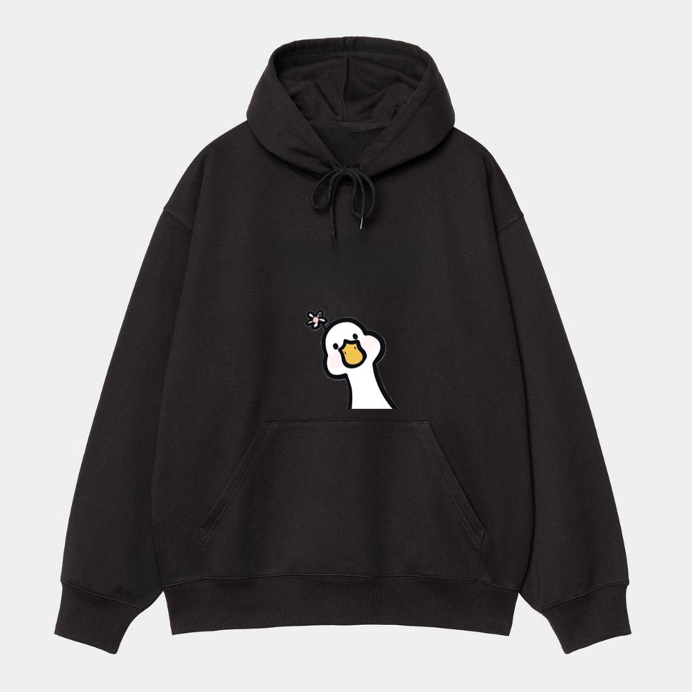 Cute Duck with a Flower Hoodie