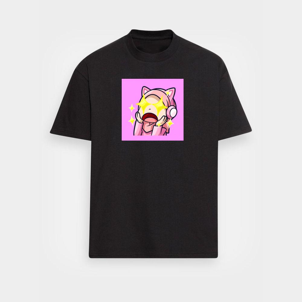 Cute Emote Girl Was Shocked With Stars Twinkling Her Eyes T-Shirts