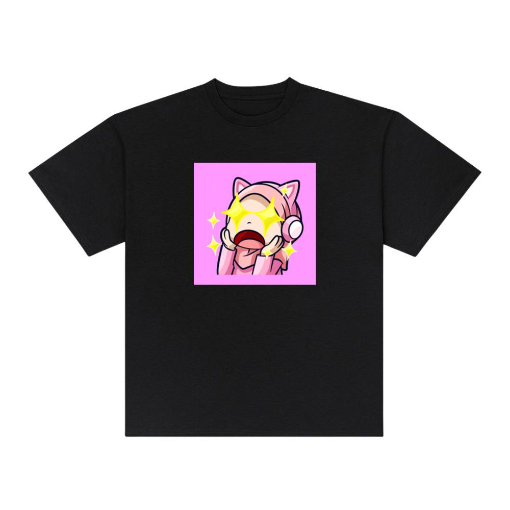 Cute Emote Girl Was Shocked With Stars Twinkling Her Eyes T-Shirts