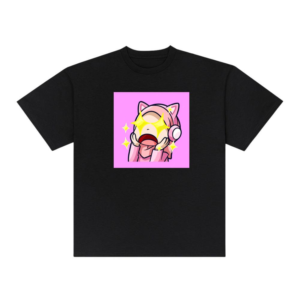 Cute Emote Girl Was Shocked With Stars Twinkling Her Eyes T-Shirts