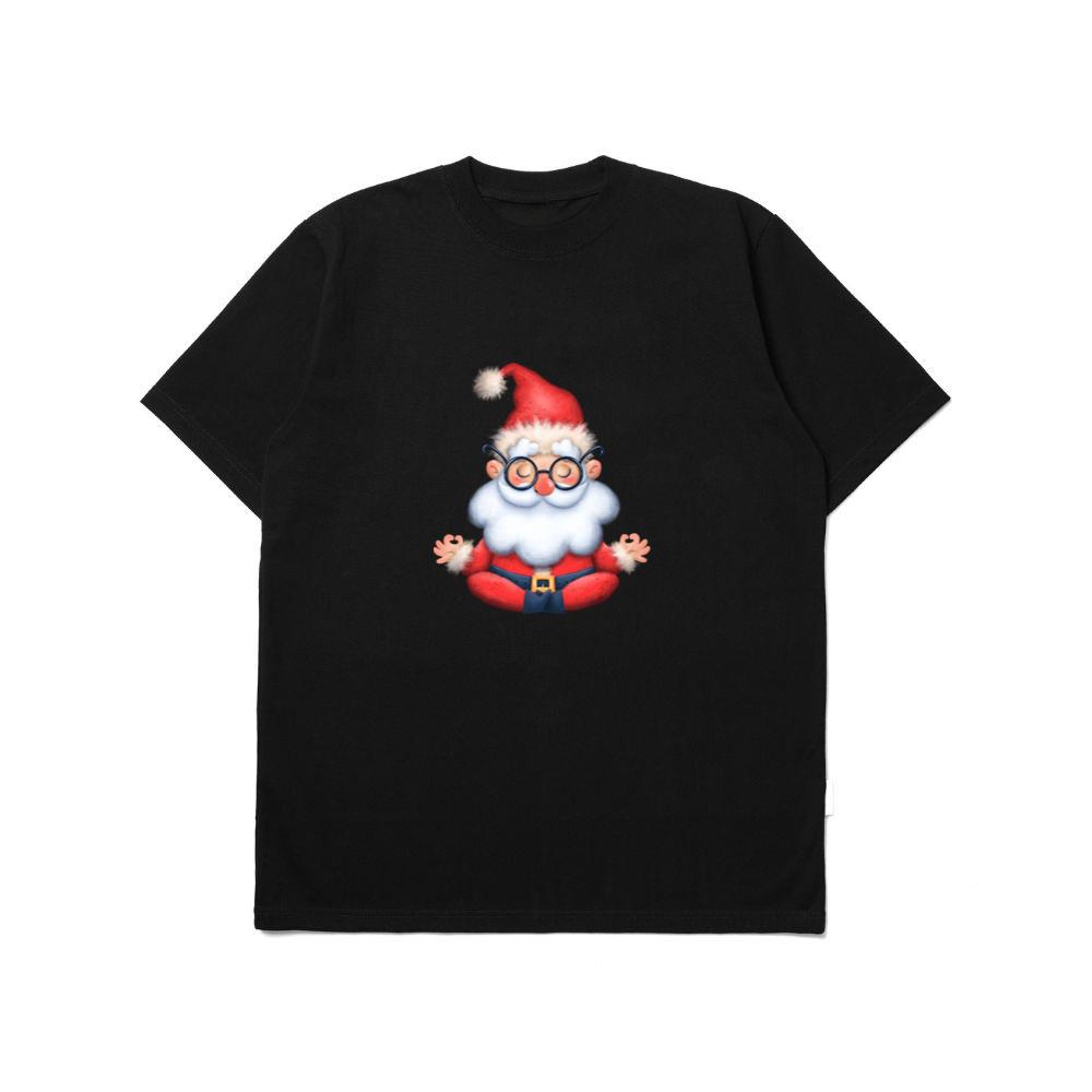 Cute Funny Santa Yoga Pose Christmas Top TShirts Tarologos