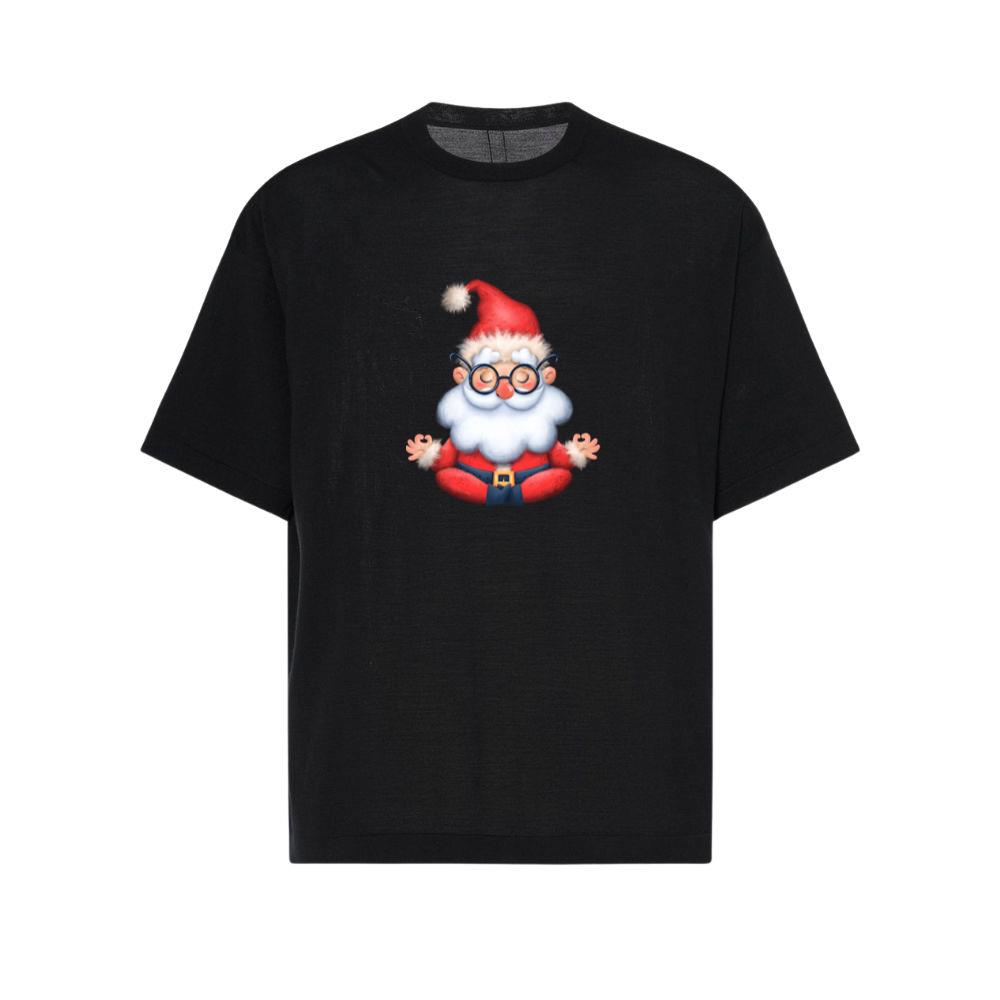 Cute Funny Santa Yoga Pose Christmas Top TShirts Parentins