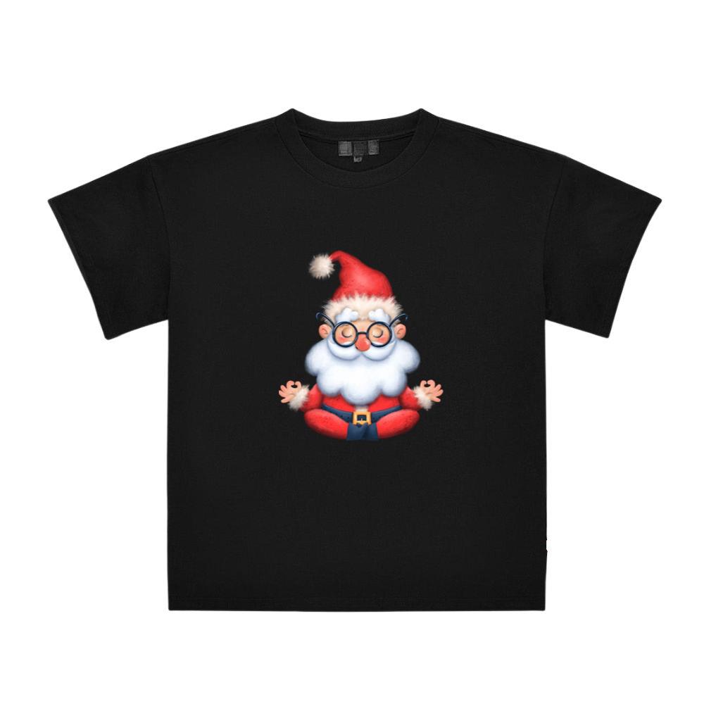 Cute Funny Santa Yoga Pose Christmas Top T-Shirts