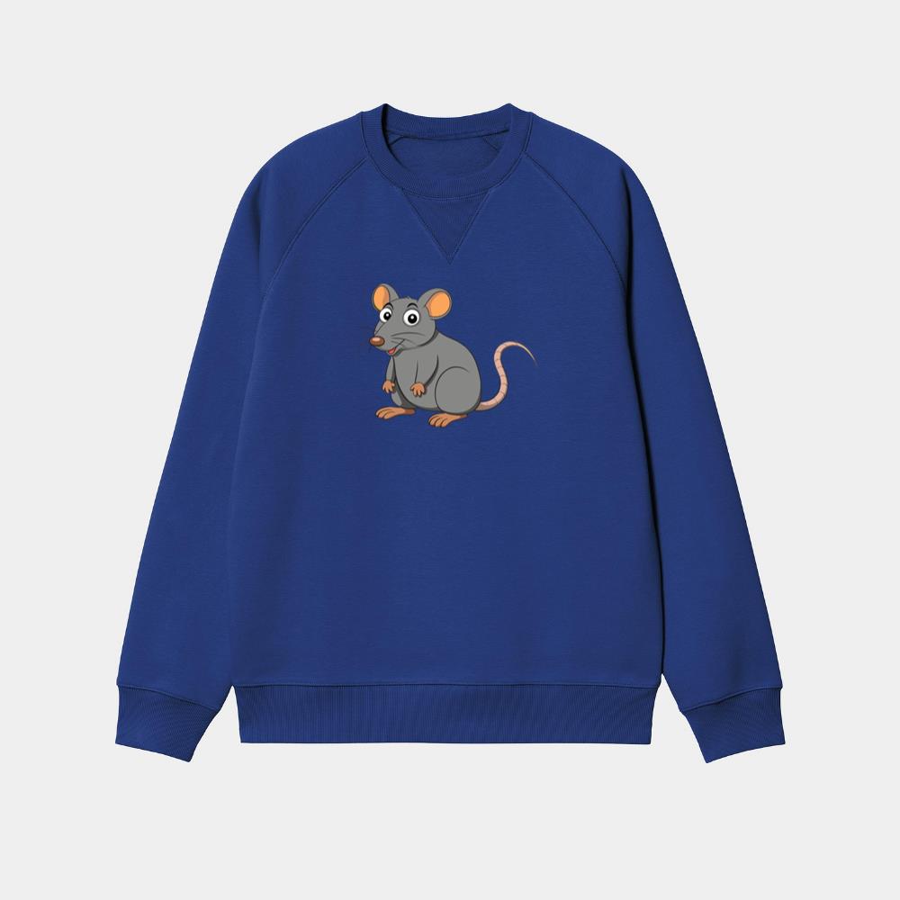 Cute Gray Cartoon Mouse Sweatshirt