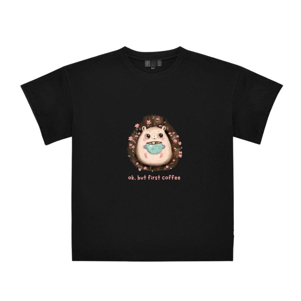 Cute Ok But First Coffee Basic Unisex Top T-Shirts