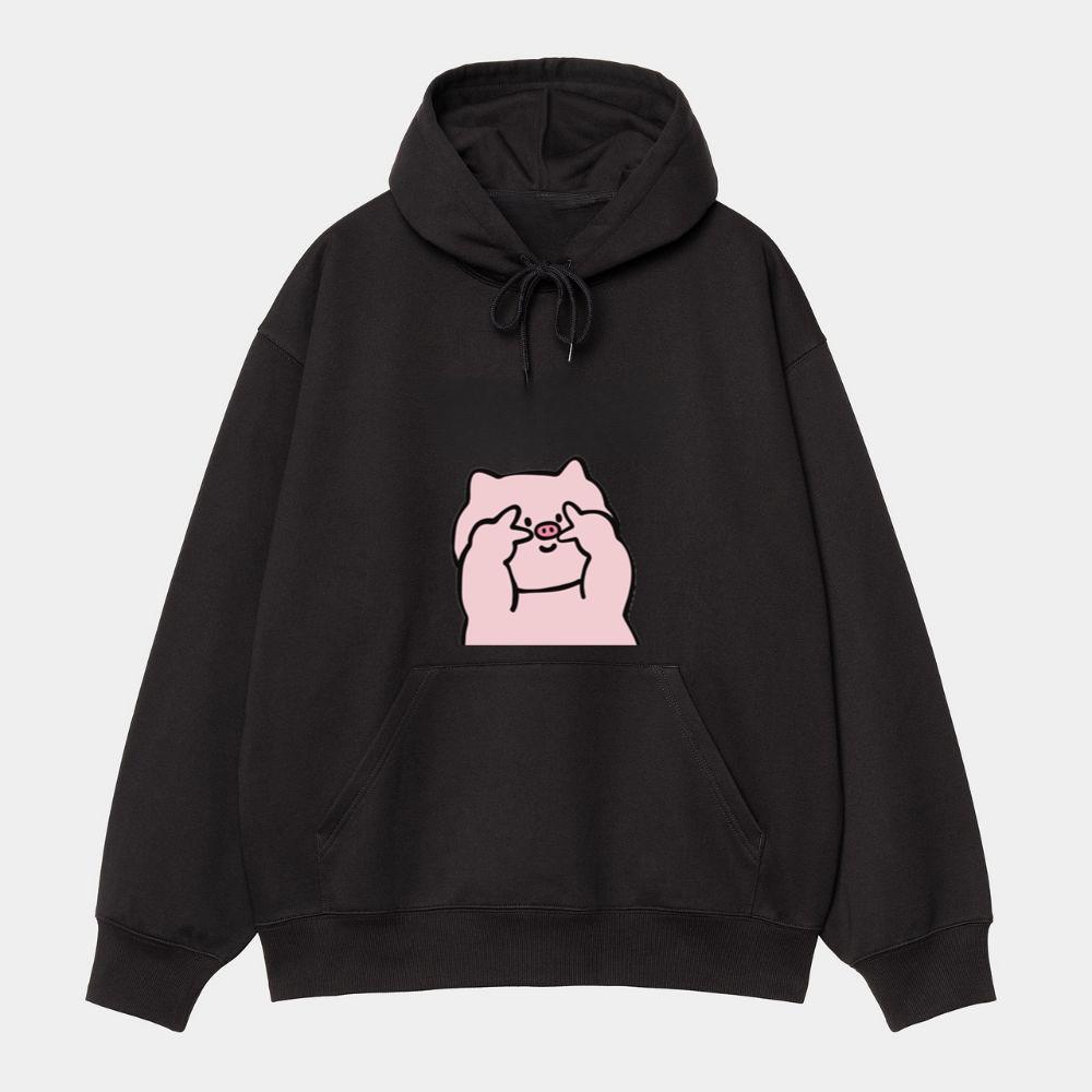 Cute Piggy Peek Hoodie