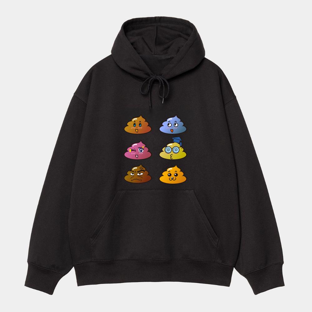 Cute Poop Many Emotions Hoodie