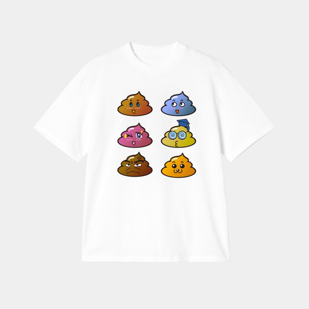 Cute Poop Many Emotions T-Shirt