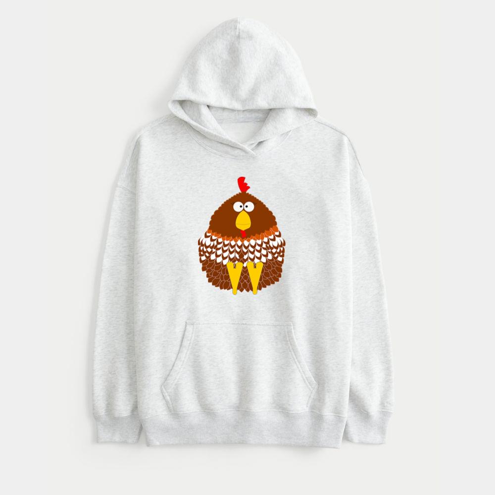Cute Round Cartoon Hen Hoodie