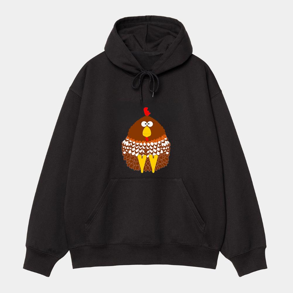 Cute Round Cartoon Hen Hoodie