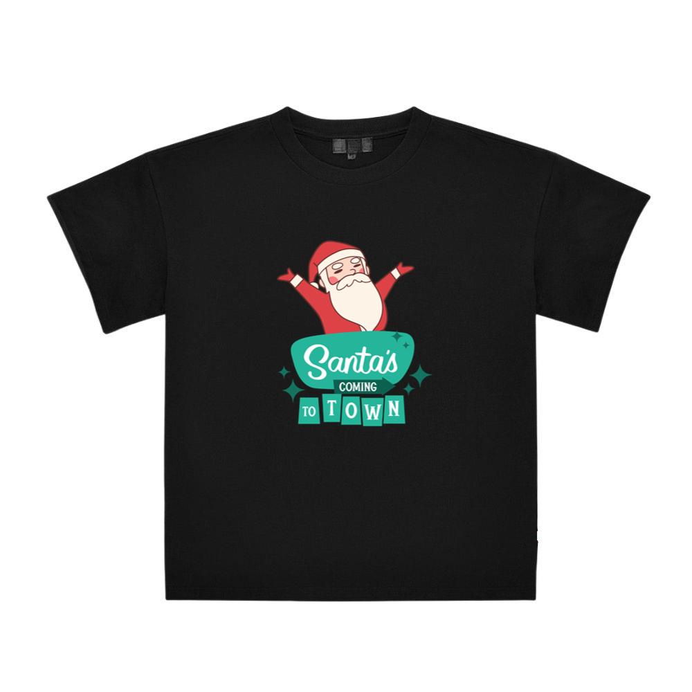 Cute Santa Is Coming To Town Xmas Top T-Shirts