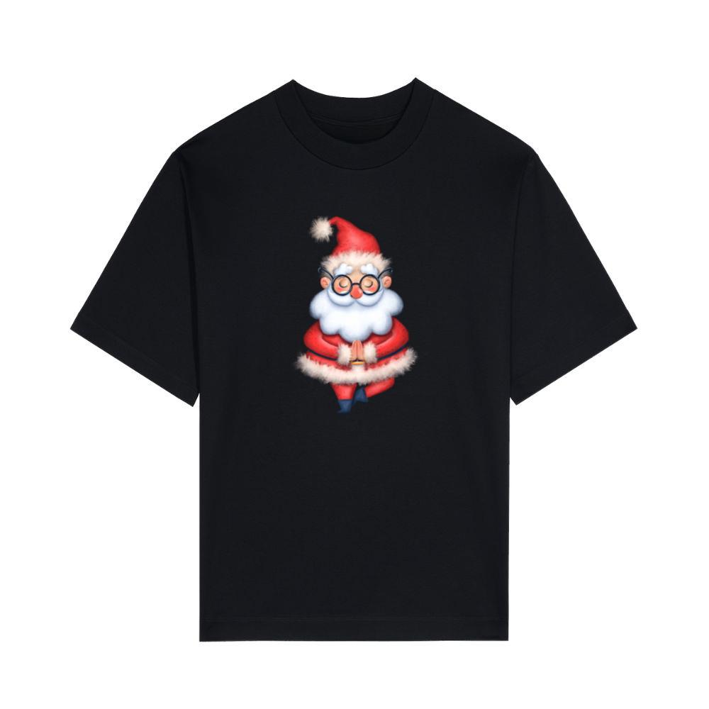Cute Santa Yoga Pose Christmas Top T-Shirts