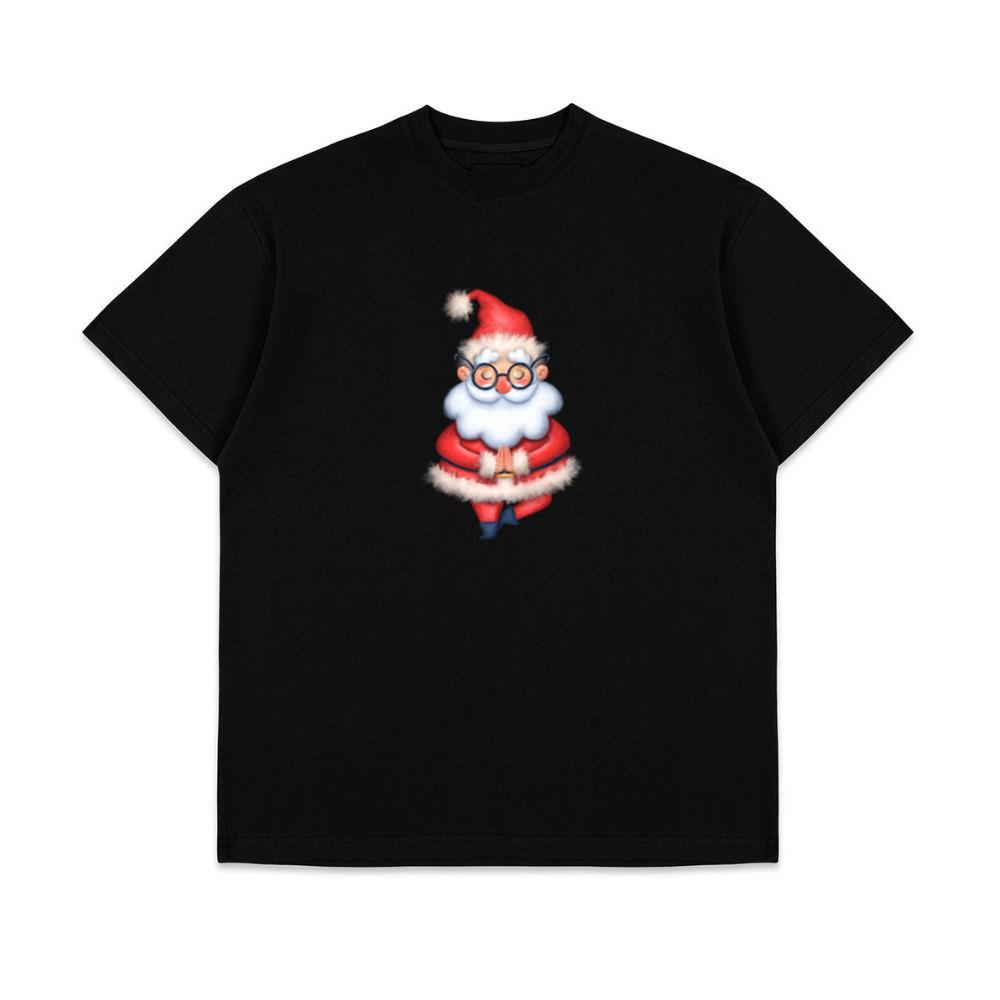 Cute Santa Yoga Pose Christmas Top T-Shirts