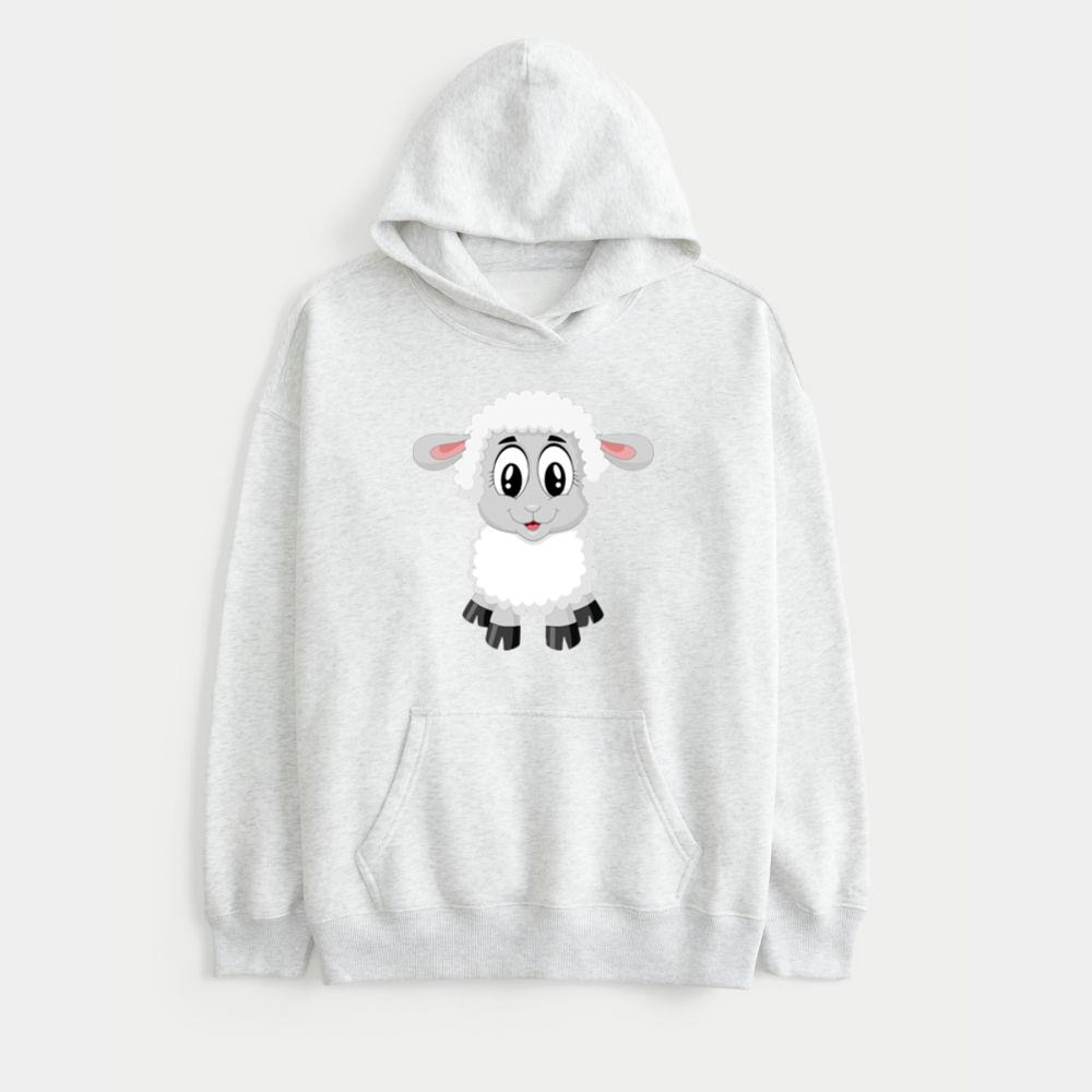 Cute Smiling Cartoon Lamb Hoodie